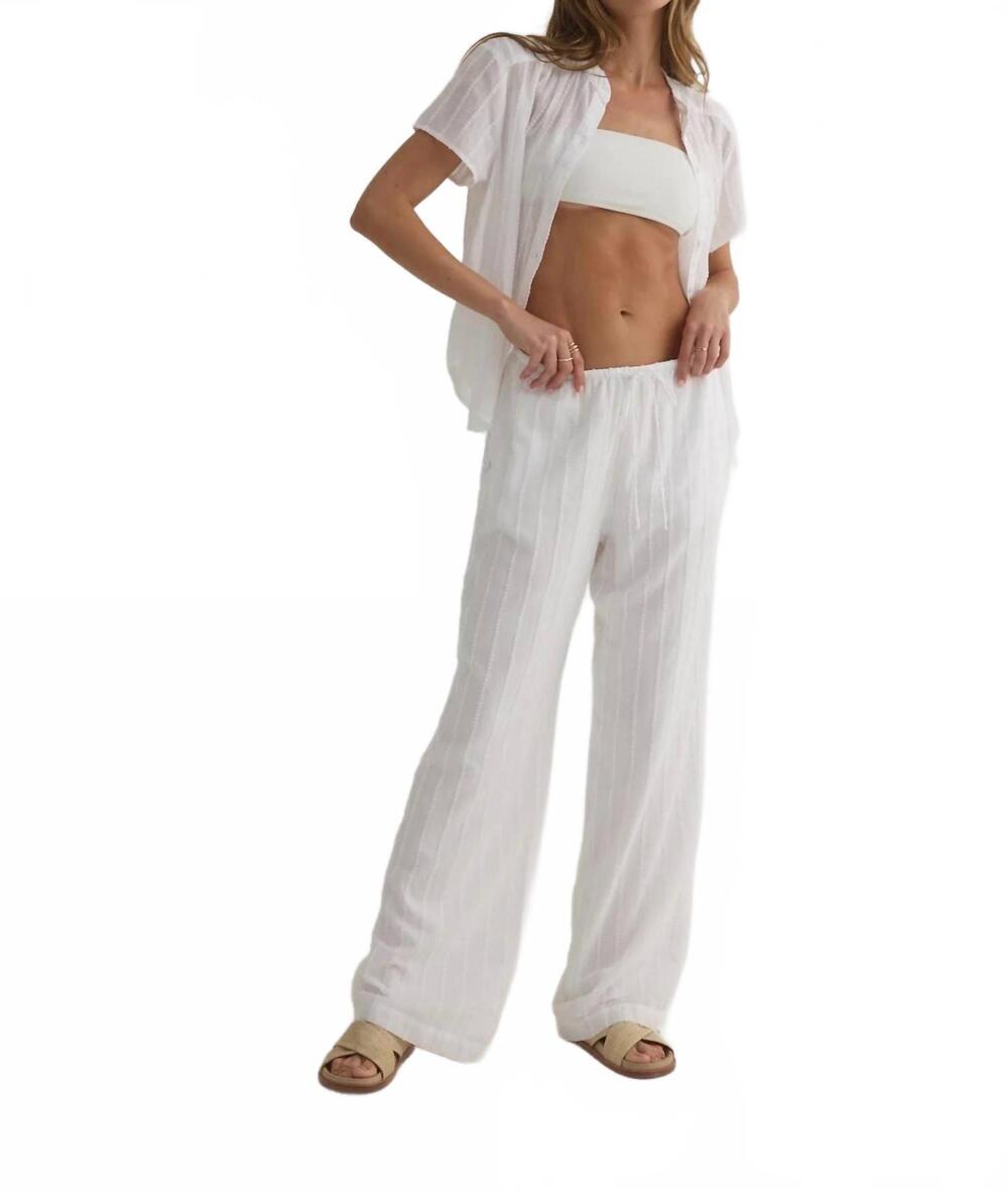 NEW BELLA DAHL wide leg pant in white